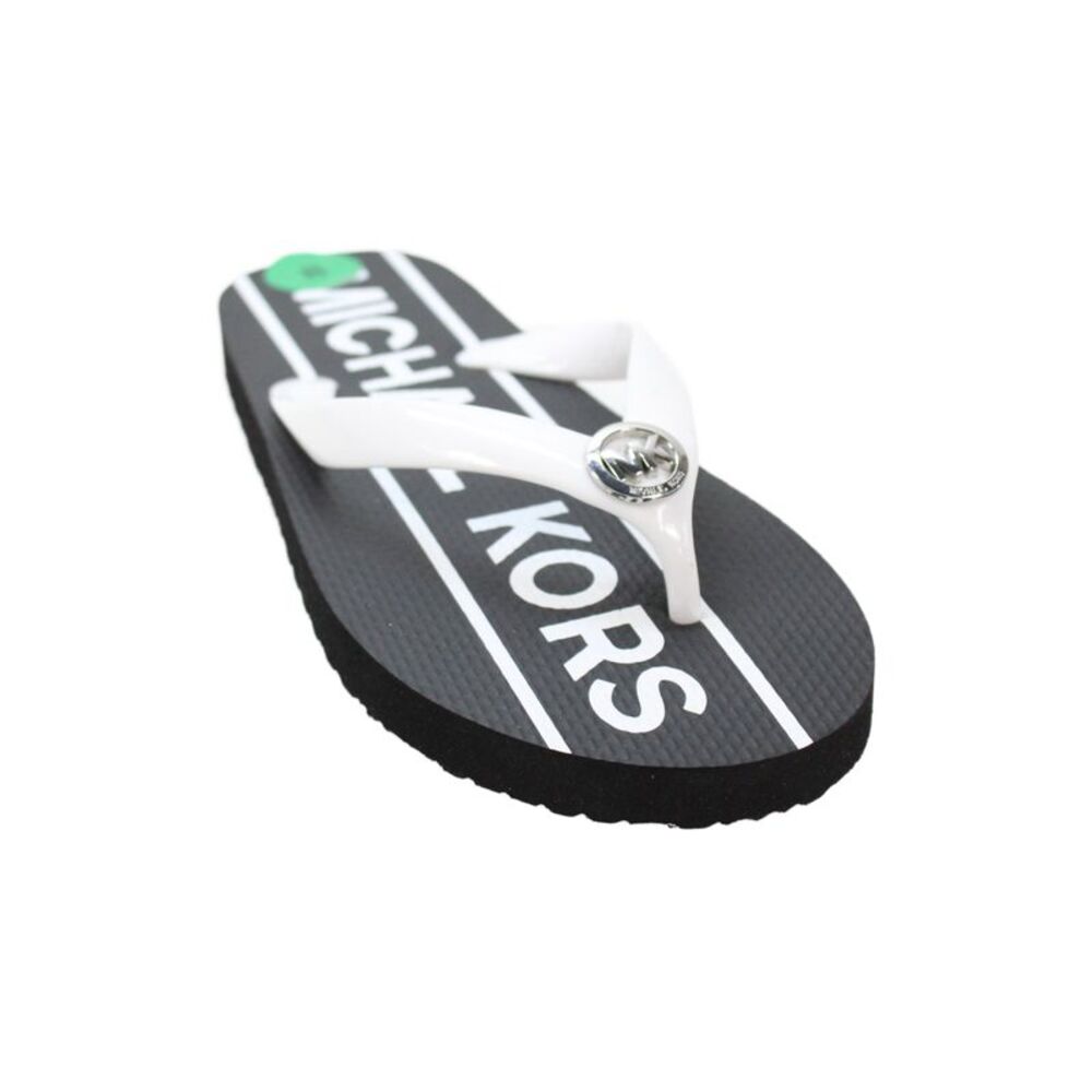 Michael Kors Womens Thong Slide On Eva Sandals White Black Size 8 Medium